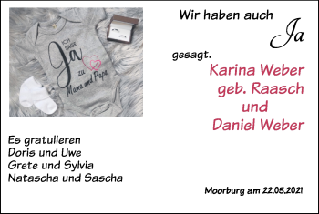 Hochzeitsanzeige von Karina Weber von NWZ