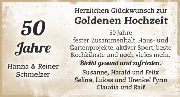 Hochzeitsanzeige von Hanna Schmelzer von NWZ