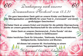 Hochzeitsanzeige von Helga Schweers von NWZ