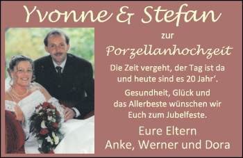 Hochzeitsanzeige von Yvonne Meirose von NWZ