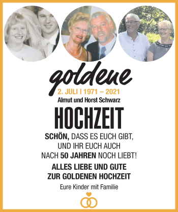 Hochzeitsanzeige von Almut Schwarz von NWZ