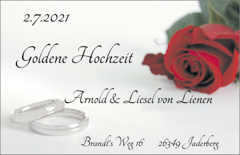 Hochzeitsanzeige von Arnold von Lienen von NWZ