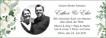 Hochzeitsanzeige von Esther  von EZ