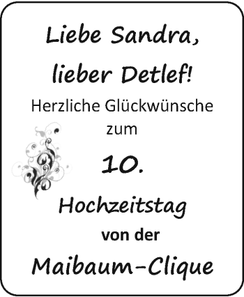 Hochzeitsanzeige von Sandra  von EZ