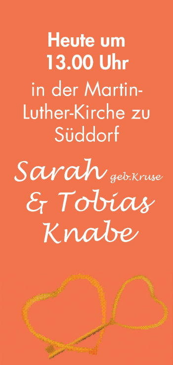 Hochzeitsanzeige von Sarah Knabe von NWZ