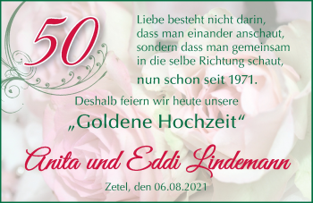 Hochzeitsanzeige von Anita Lindemann von NWZ