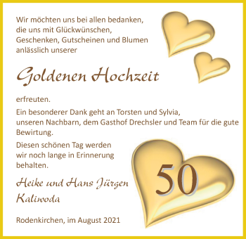 Hochzeitsanzeige von Heike Kaliwoda von NWZ