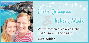 Hochzeitsanzeige von Johanna  von NWZ