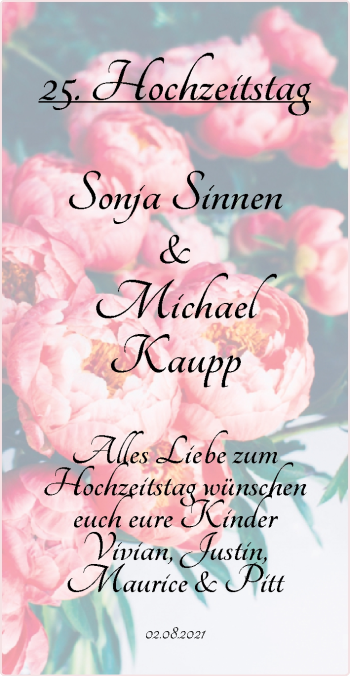 Hochzeitsanzeige von Sonja Sinnen von NWZ