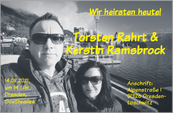Hochzeitsanzeige von Torsten Rahrt von NWZ