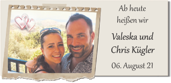 Hochzeitsanzeige von Valeska Kügler von NWZ