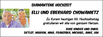 Hochzeitsanzeige von Elli Chowanietz von NWZ