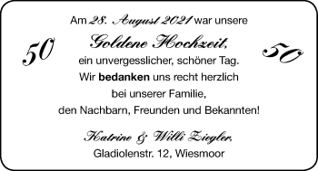 Hochzeitsanzeige von Katrine Ziegler von EZ