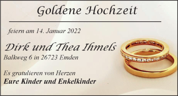 Hochzeitsanzeige von Dirk Ihmels von EZ