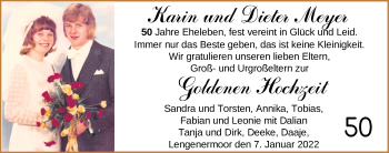 Hochzeitsanzeige von Karin Meyer von NWZ