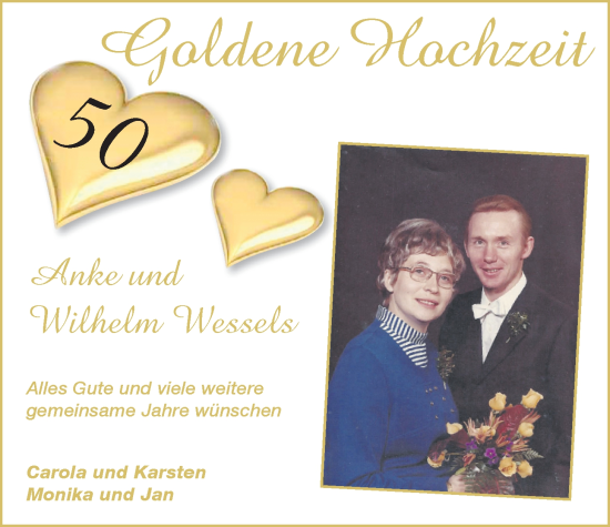 Hochzeitsanzeige von Anke Wessels von NWZ