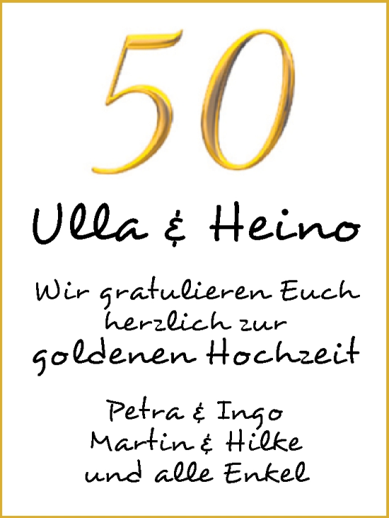 Hochzeitsanzeige von Ulla Timmermann von NWZ