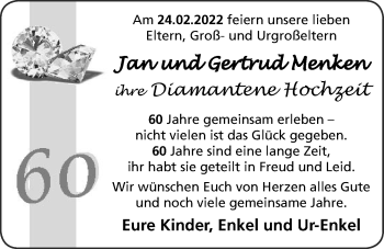 Hochzeitsanzeige von Jan Menken von EZ