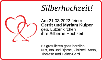 Hochzeitsanzeige von Gerrit Kuiper von EZ