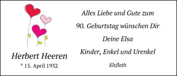 Hochzeitsanzeige von Herbert Heeren von NWZ