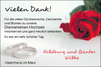 Hochzeitsanzeige von Hildburg Wilke von NWZ