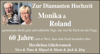 Hochzeitsanzeige von Monika  von NWZ