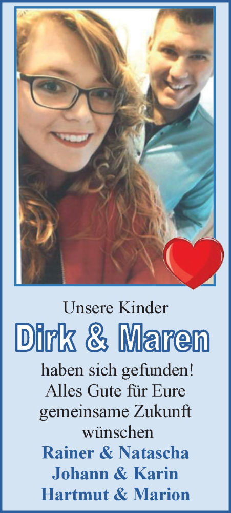 Hochzeitsanzeige von Dirk  von EZ