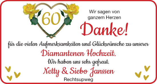 Hochzeitsanzeige von Netty Janssen von EZ