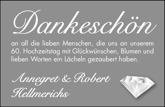 Hochzeitsanzeige von Annegret Hellmerichs von NWZ