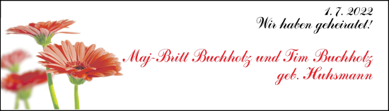 Hochzeitsanzeige von Maj-Britt Buchholz von NWZ