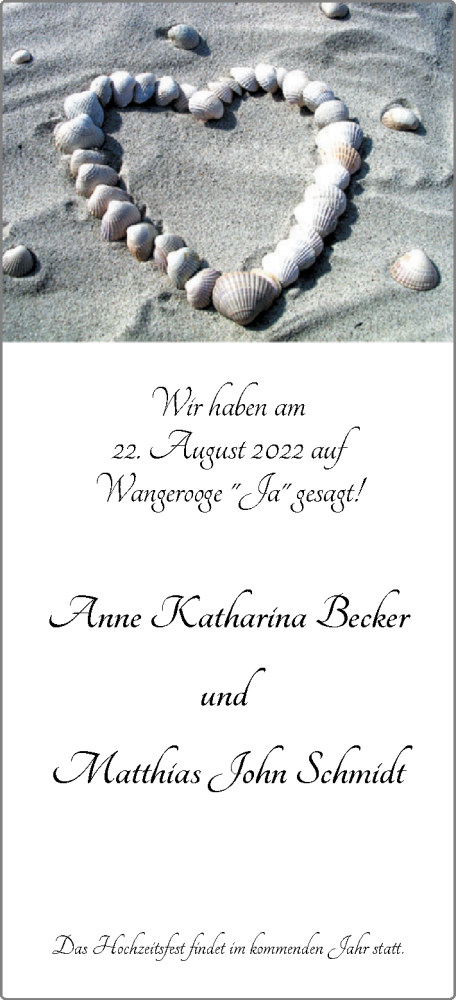 Hochzeitsanzeige von Anne Katharina Becker von NWZ