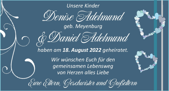 Hochzeitsanzeige von Denise Adelmund von EZ