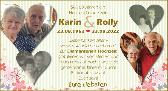 Hochzeitsanzeige von Karin  von NWZ