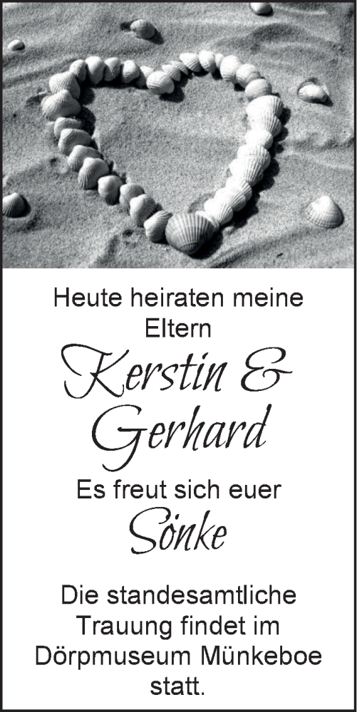 Hochzeitsanzeige von Kerstin  von EZ