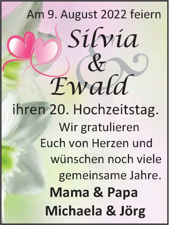 Hochzeitsanzeige von Silvia  von EZ