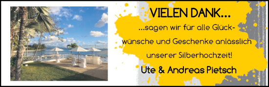 Hochzeitsanzeige von Ute Pietsch von NWZ