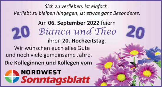 Hochzeitsanzeige von Bianca  von EZ