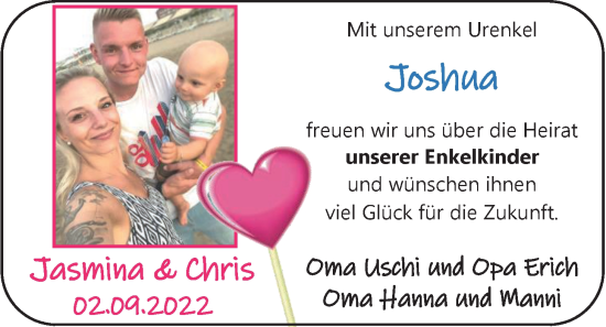 Hochzeitsanzeige von Jasmina  von EZ