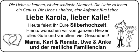 Hochzeitsanzeige von Karola  von EZ