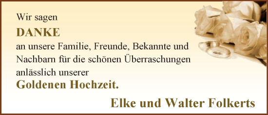 Hochzeitsanzeige von Elke Folkerts von EZ