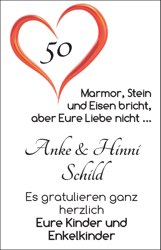 Hochzeitsanzeige von Anke Schild von BM