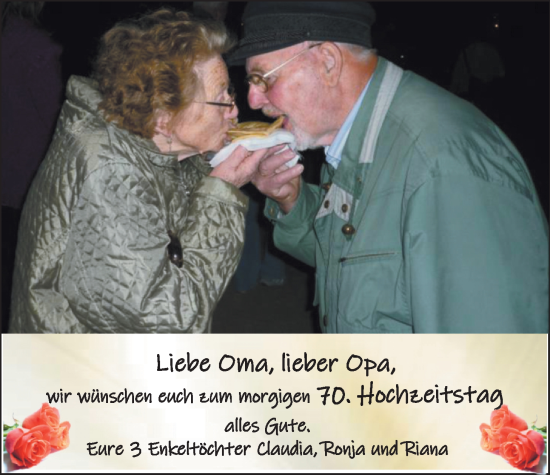 Hochzeitsanzeige von Oma  von EZ
