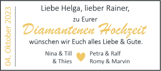 Hochzeitsanzeige von Rainer Lanzendorf von NWZ
