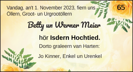 Hochzeitsanzeige von Betty Meier von BM