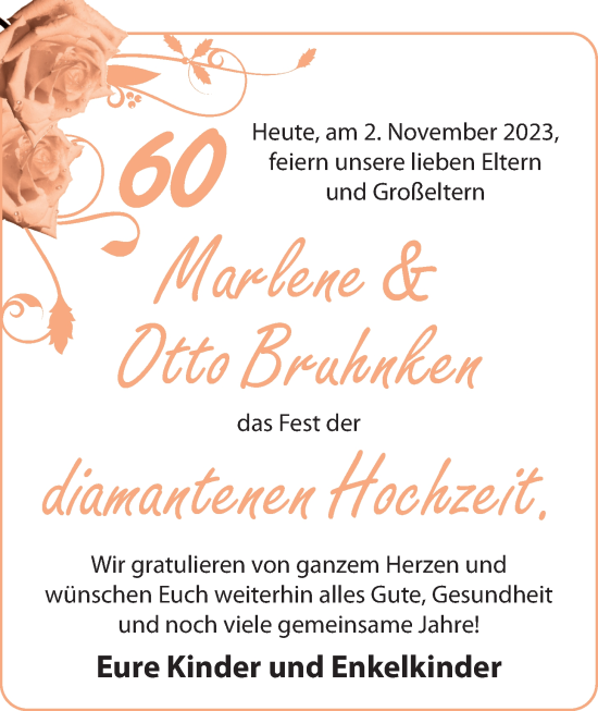 Hochzeitsanzeige von Marlene Bruhnken von BM