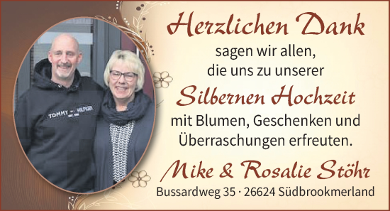 Hochzeitsanzeige von Rosalie Stöhr von EZ
