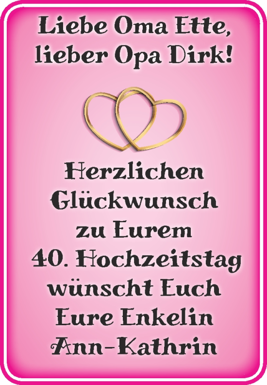 Hochzeitsanzeige von Ette  von EZ