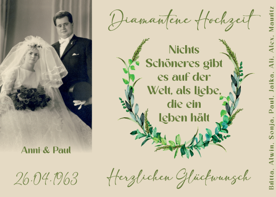 Hochzeitsanzeige von Anni  von EZ