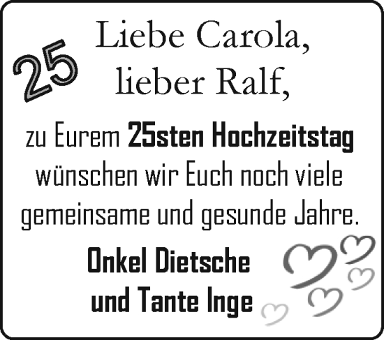 Hochzeitsanzeige von Carola  von EZ