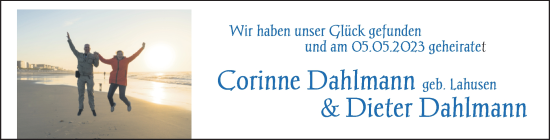 Hochzeitsanzeige von Corinne Dahlmann von NWZ